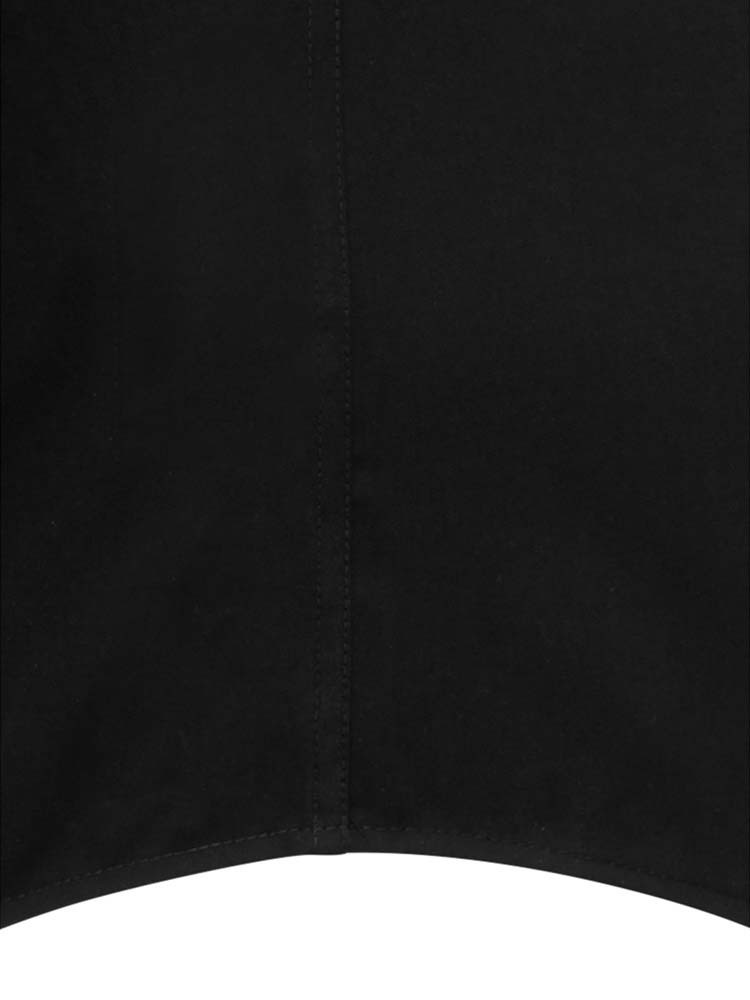 Herren Kurzarm Hemd Schwarz