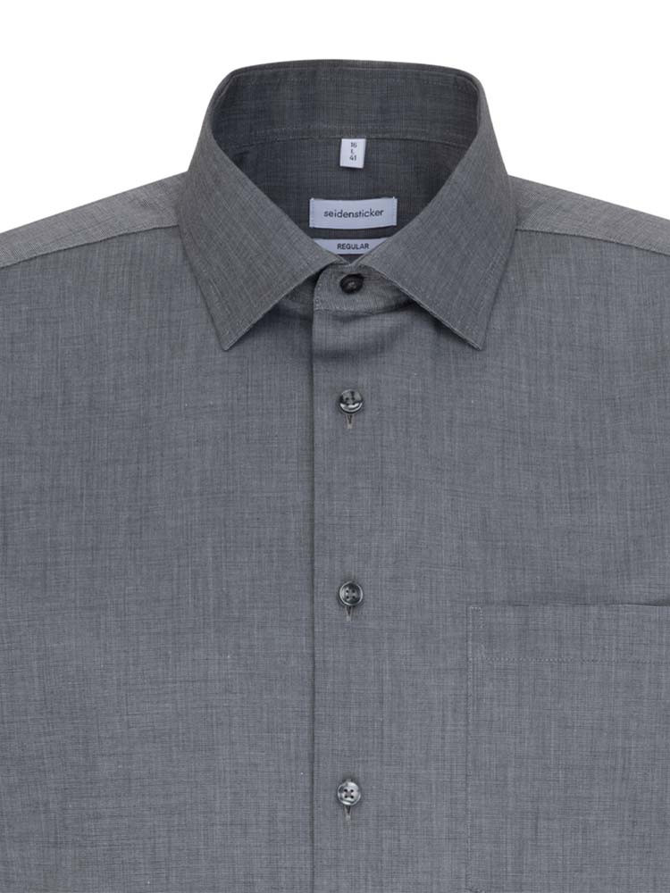 Herren Kurzarm Hemd Grau