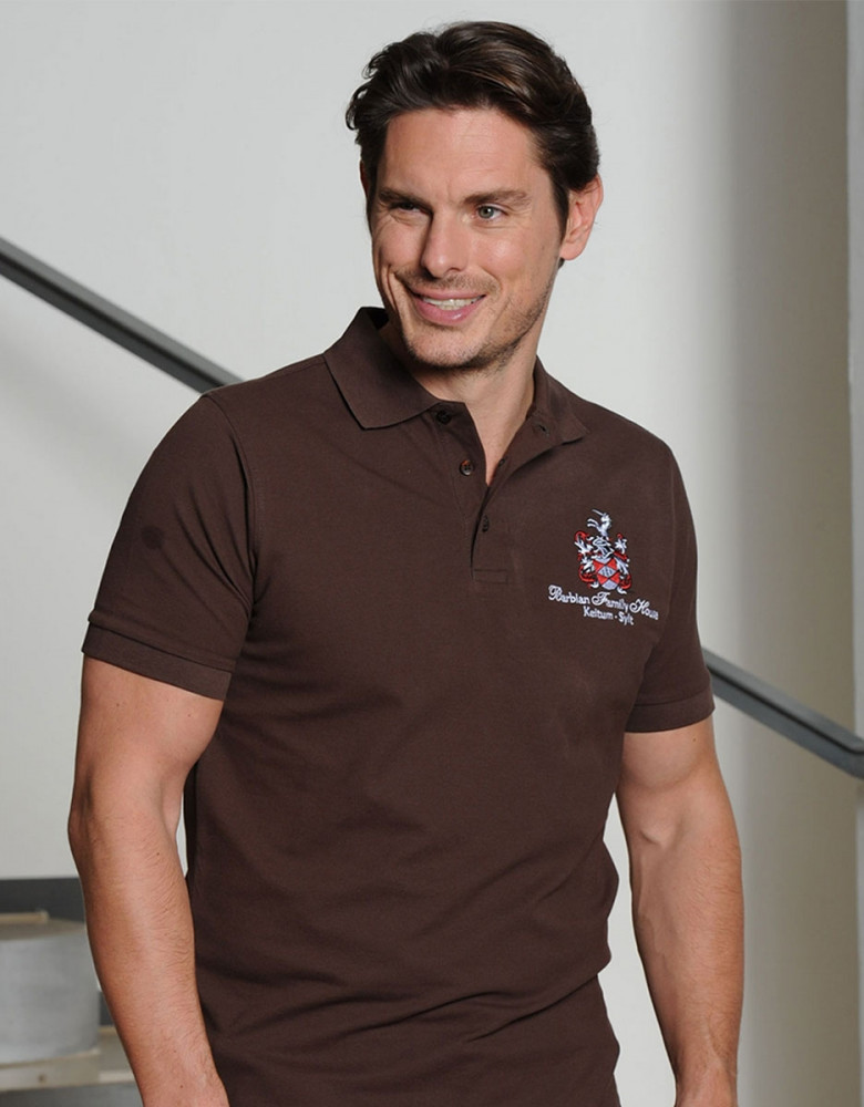 Poloshirt Herren Stretch Braun