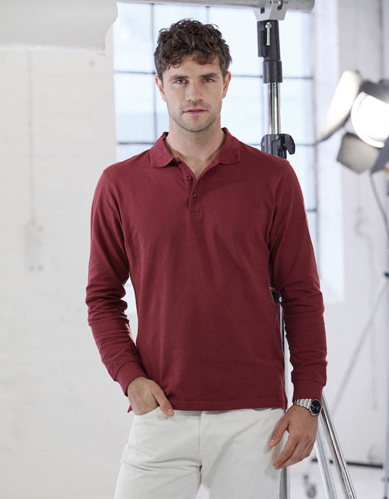 Langarm Poloshirt Herren