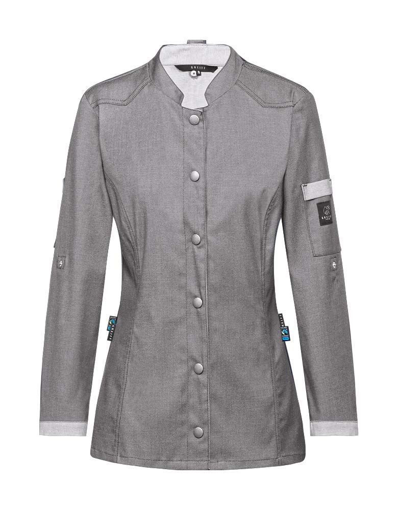 Whitney Damen Kochjacke im Bikerstyle