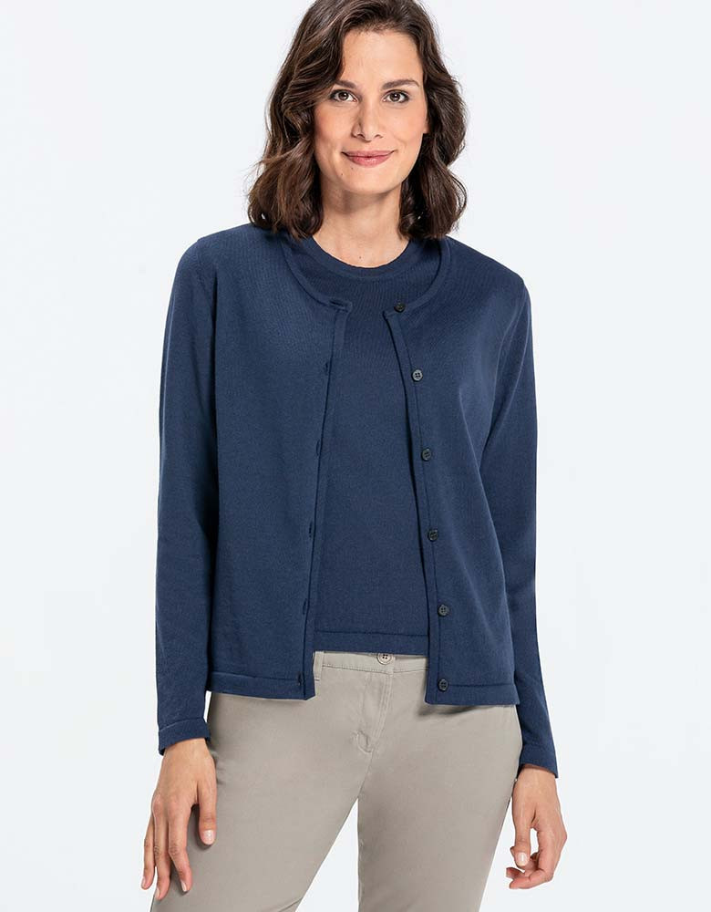 Strickjacke Damen Blau