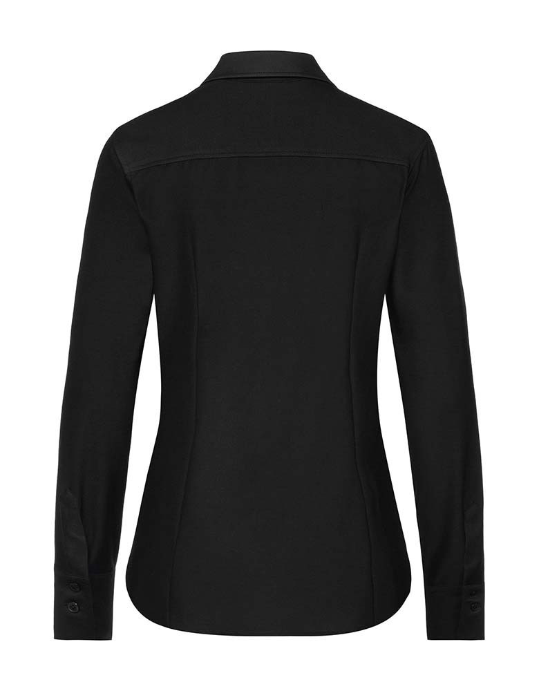 Jersey Hemd Damen Schwarz