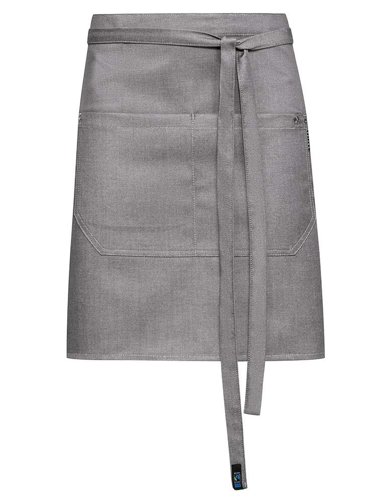 Graue Bistroschürze im Jeans-Look