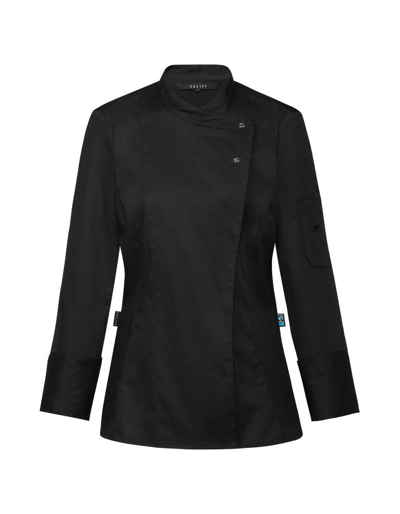 Kochjacke modern Damen in Schwarz