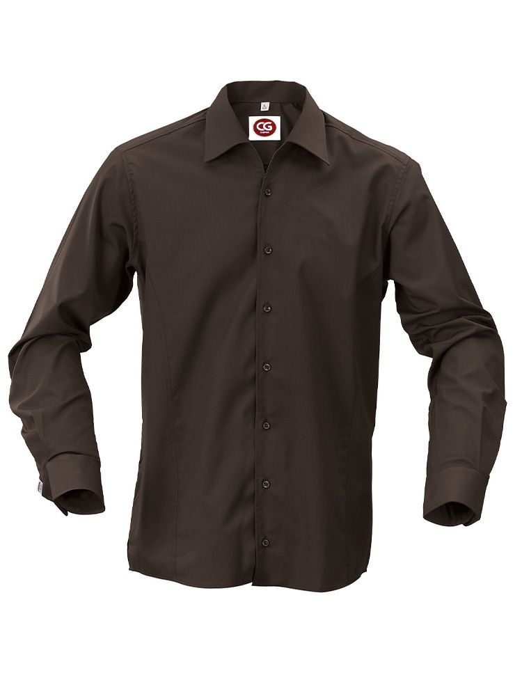 Langarmhemd in Braun