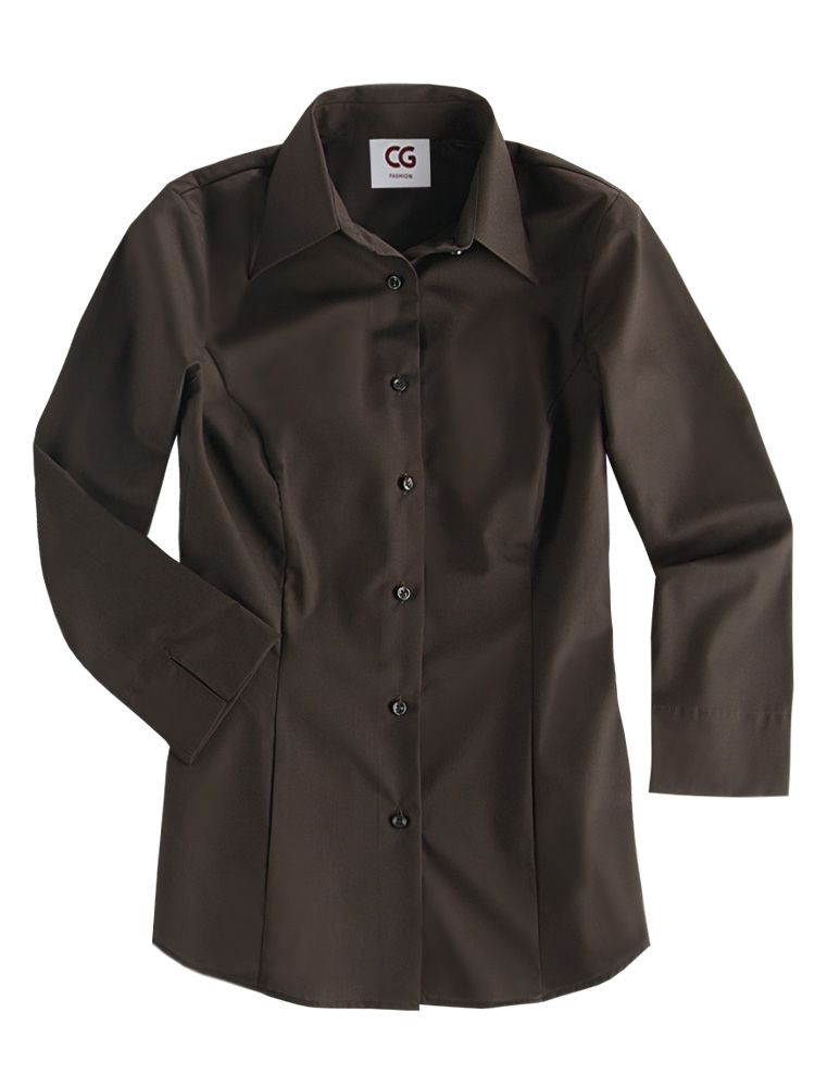 Damenbluse 3/4-Arm Braun