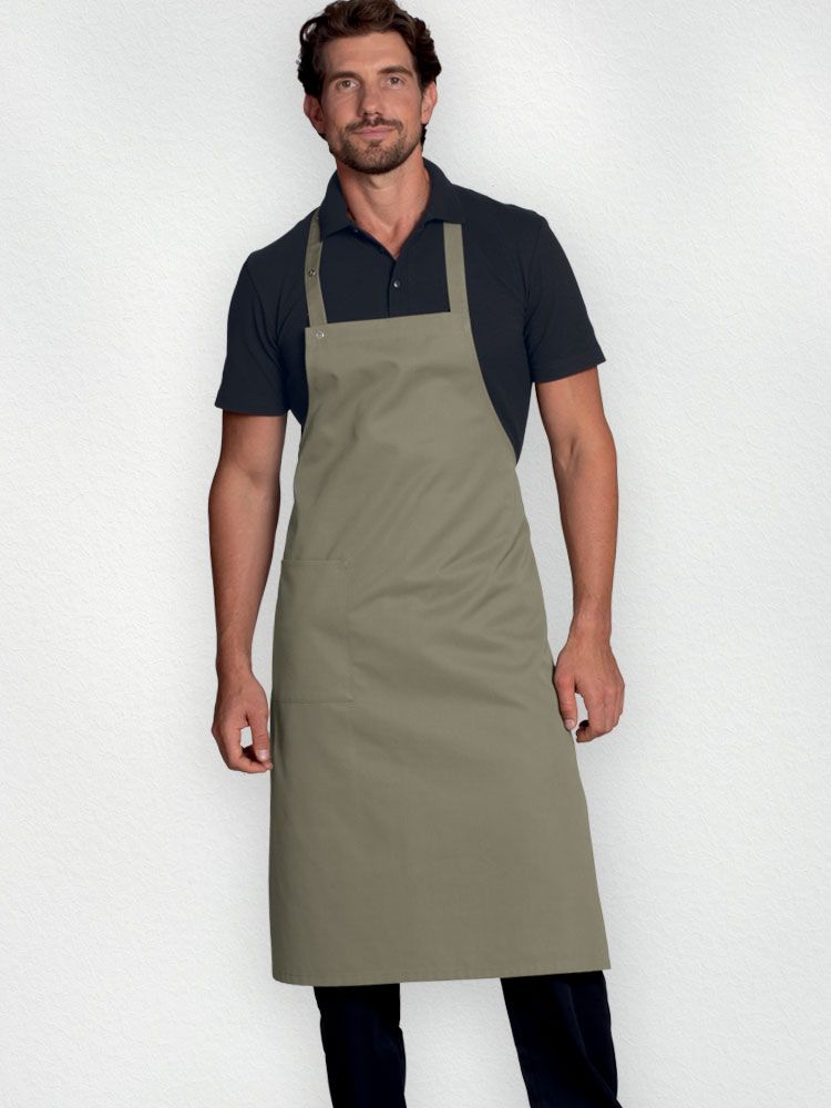Olivgrüne Latzschürze