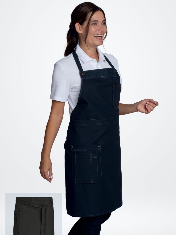 2in1 Latzschürze & Vorbinder