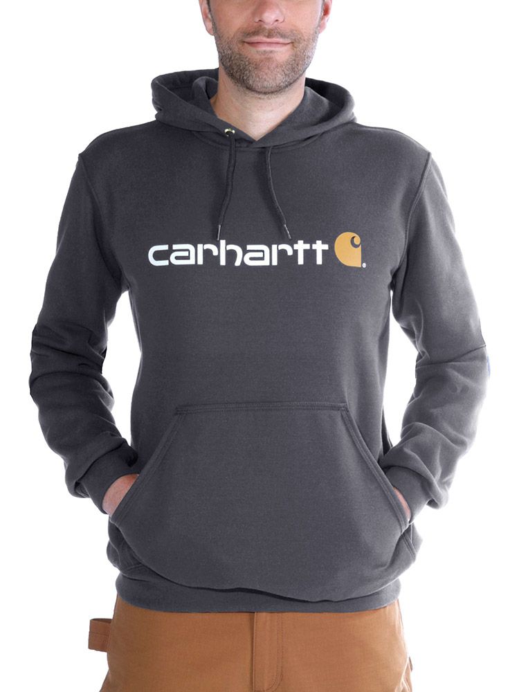 Carhartt Logo Hoodie Herren Dunkelgrau