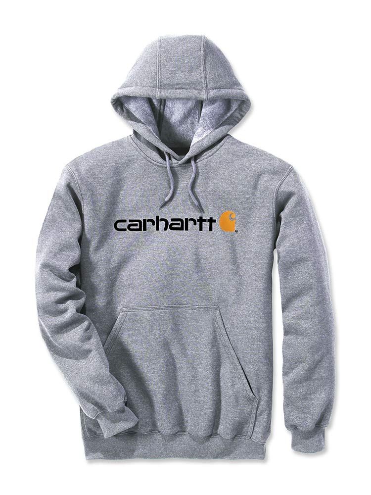 Carhartt Logo Hoodie Herren Hellgrau