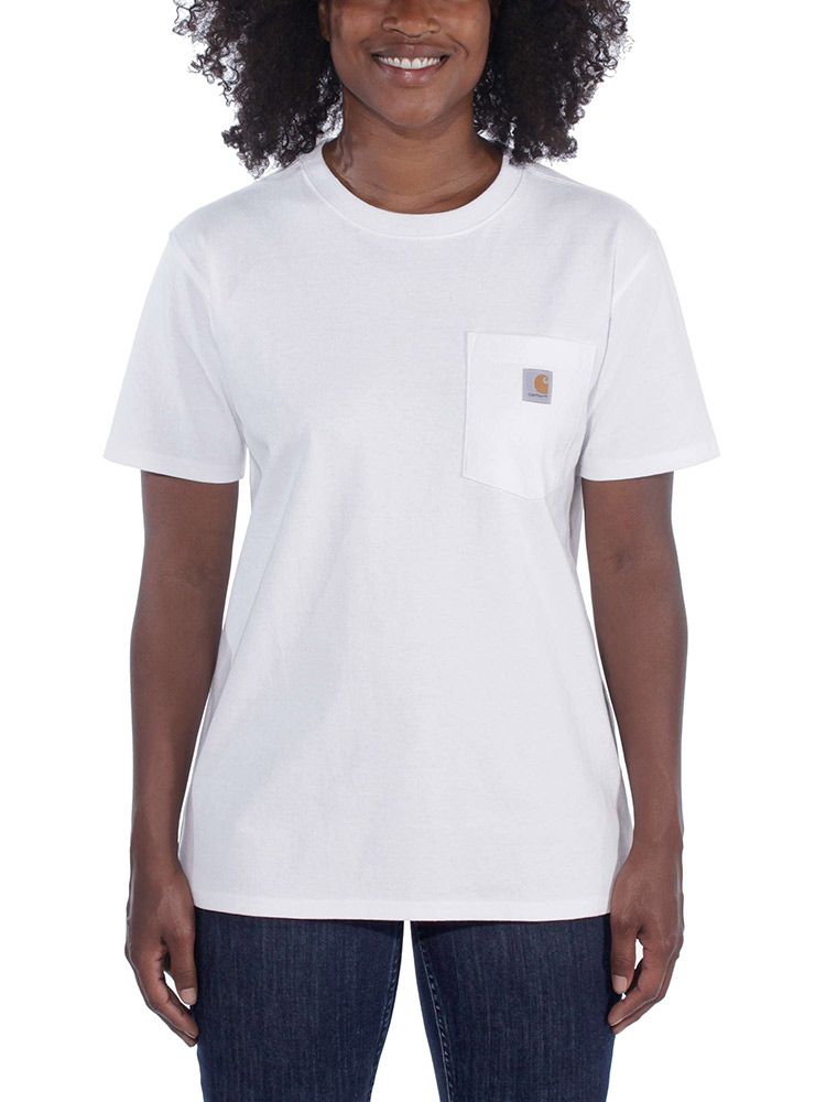 Carhartt Damen Pocket T-Shirt Weiß