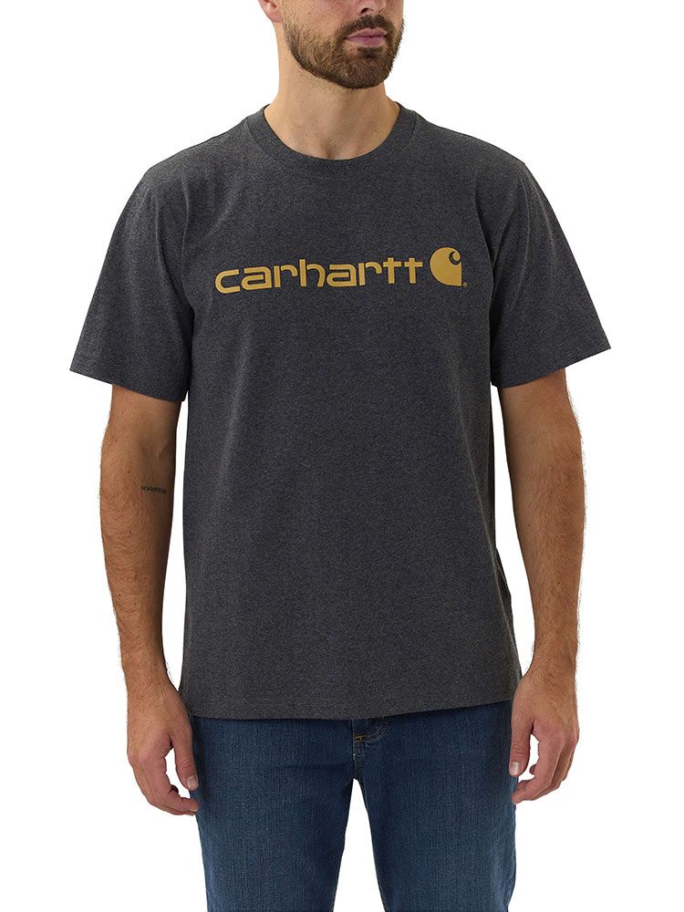 Carhartt Herren Logo Shirt Dunkelgrau