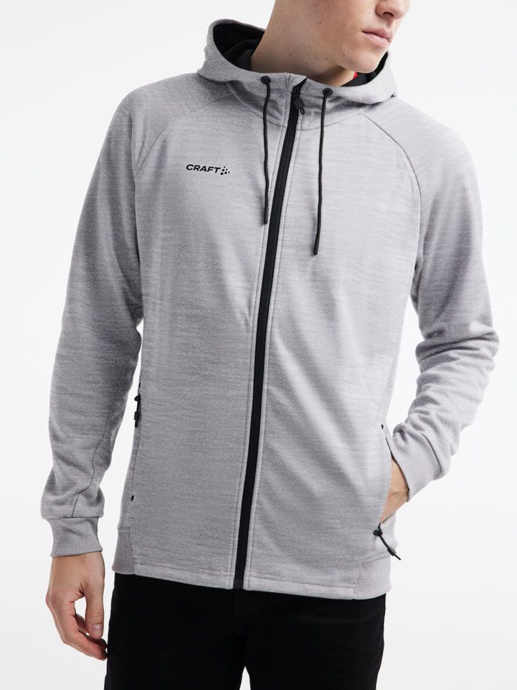 Kapuzenjacke Herren Hellgrau