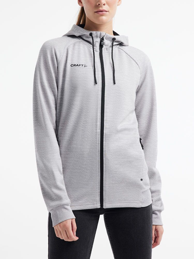 Kapuzenjacke Damen Hellgrau