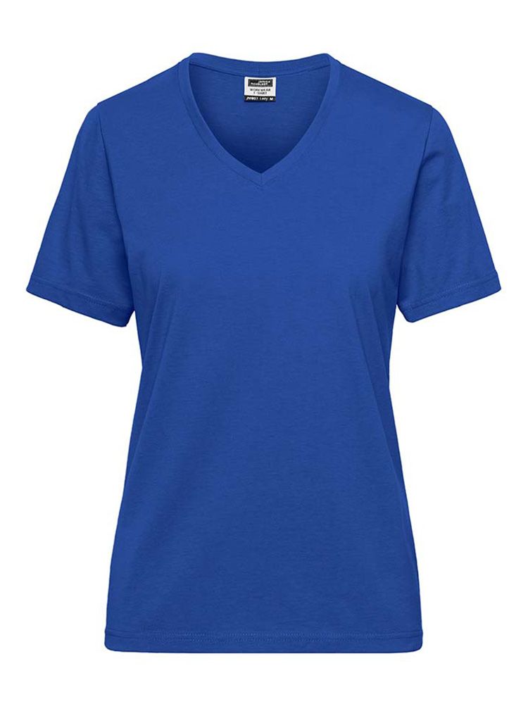 Blaues V-Shirt Damen