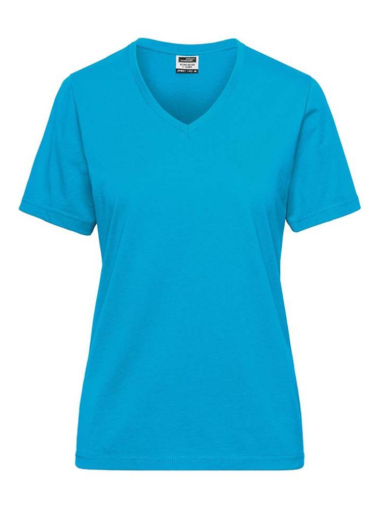 V-Shirt Damen Türkis