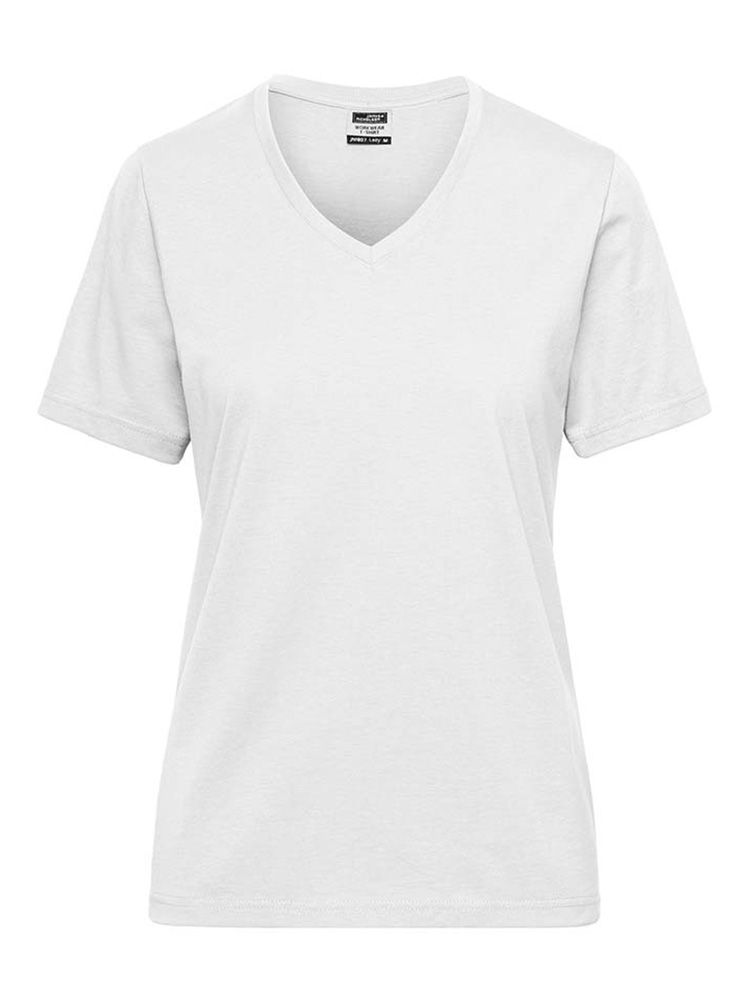 V-Shirt Damen Weiss