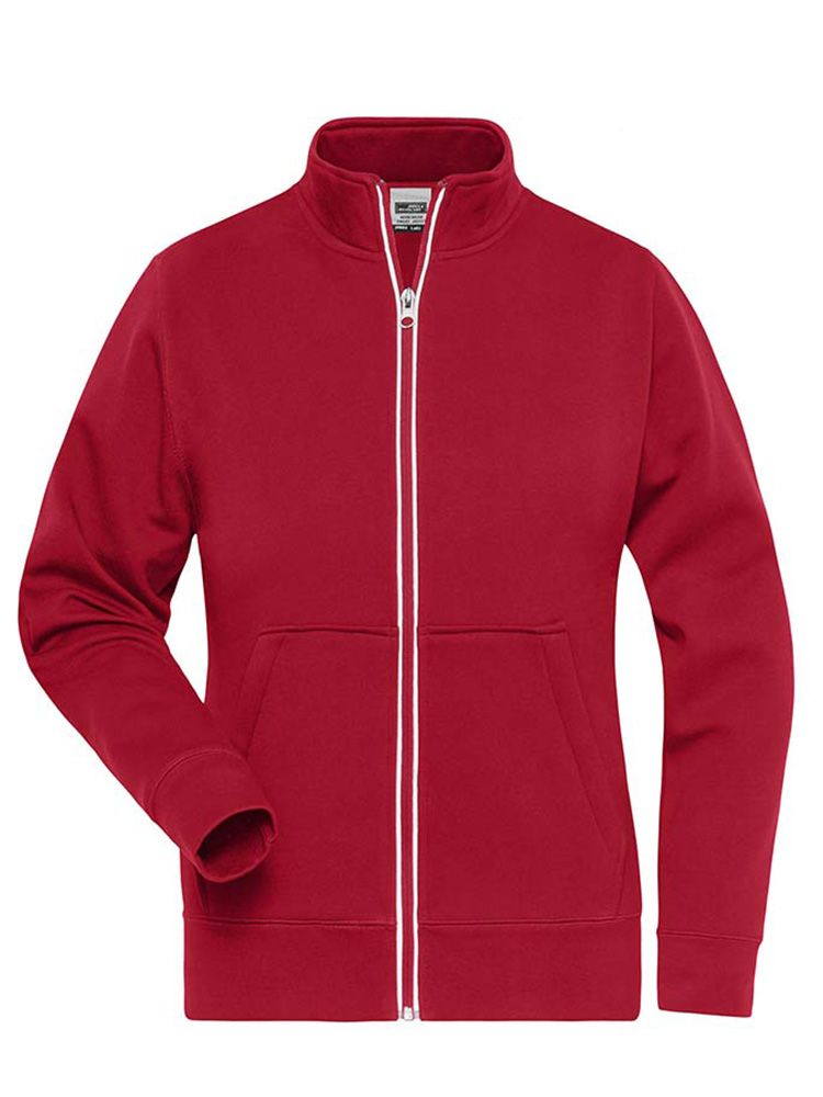 Arbeits Sweatjacke Damen Rot
