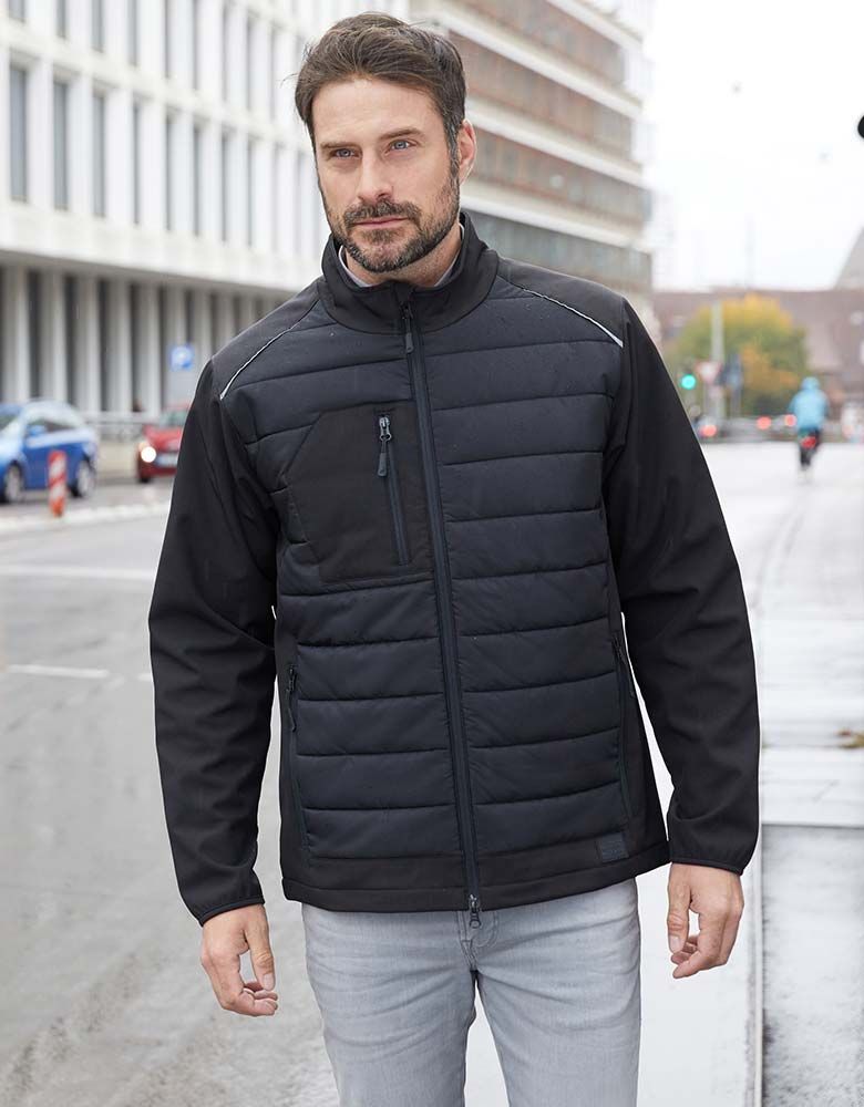 Softshell Steppjacke Herren Schwarz