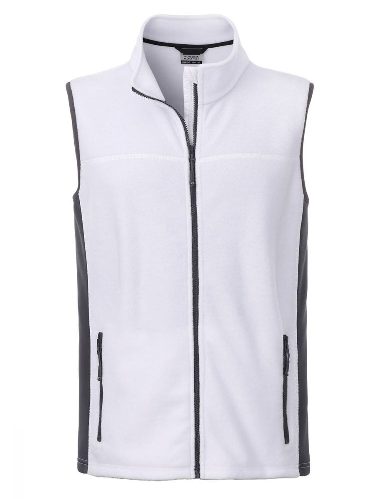 Fleece Weste Herren Weiß