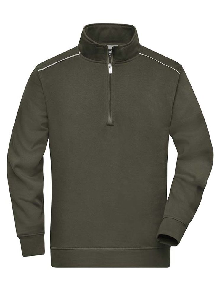 Half Zip Sweatshirt Olivgrün