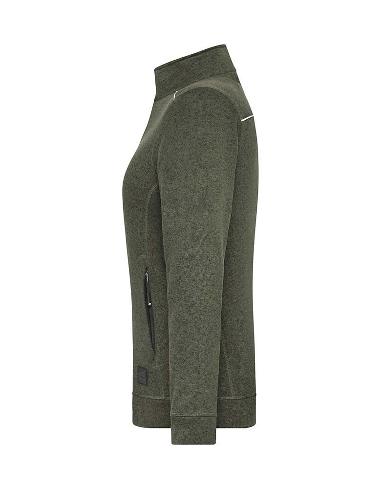 Olivgrüne Fleece Jacke Damen