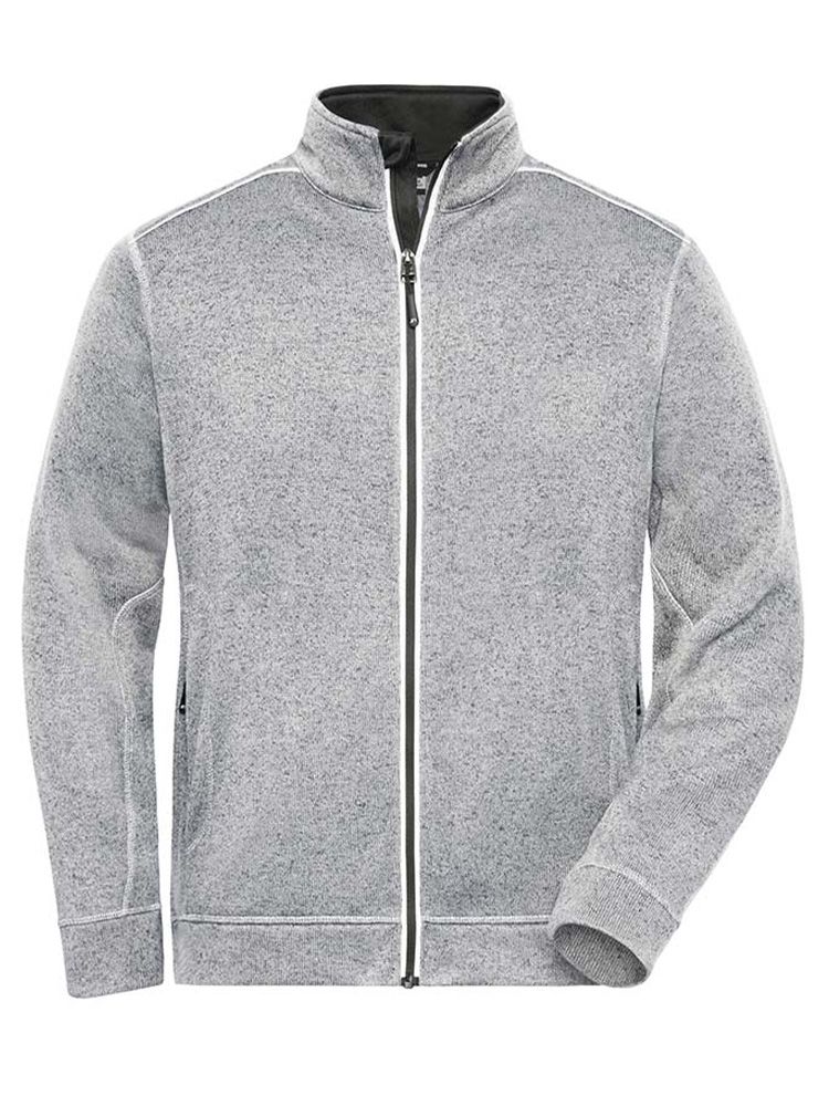 Weiße Fleece Jacke Herren