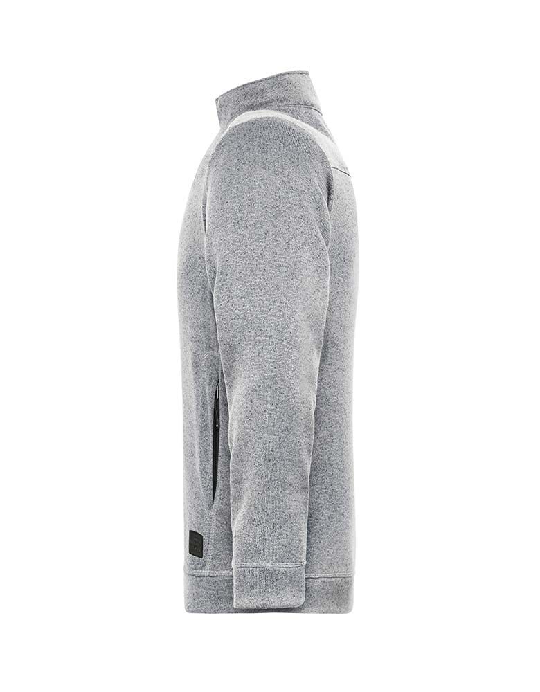 Weiße Fleece Jacke Herren