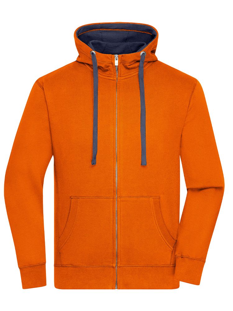 Herren Zip-Jacke Orange