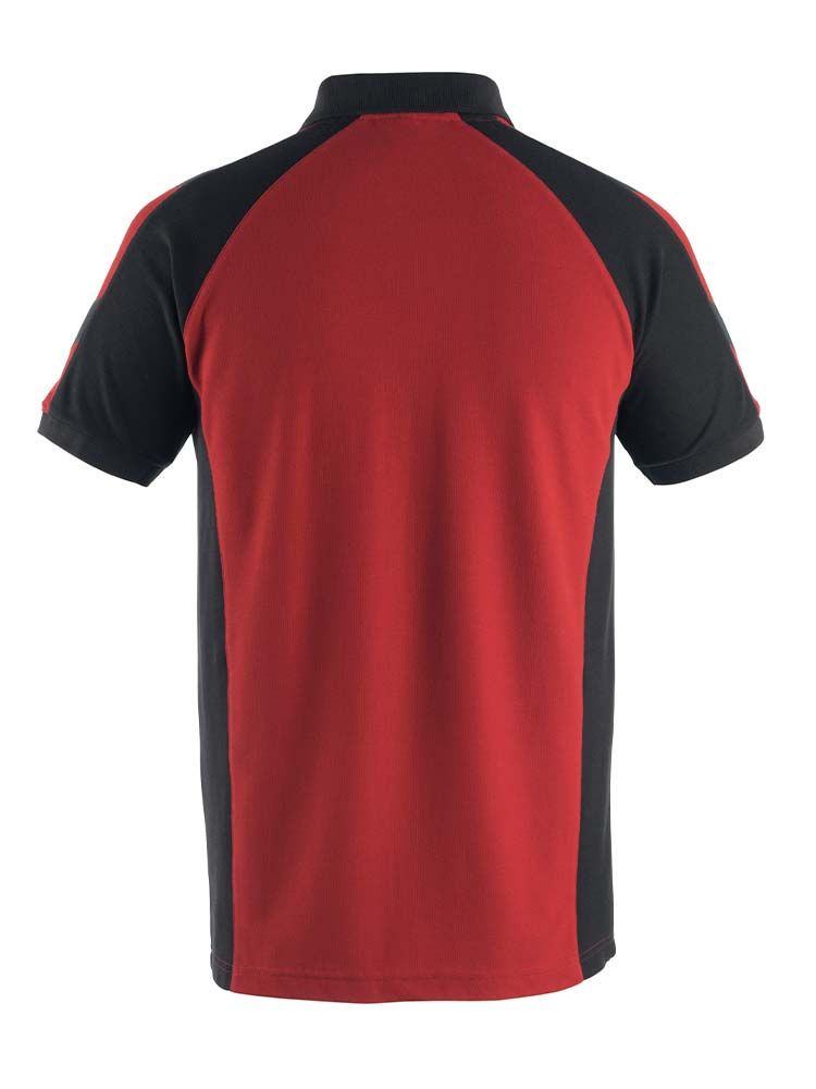 Modernes Mascot Poloshirt in Rot