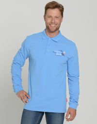 Langarm Poloshirt besticken