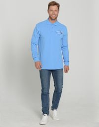 Langarm Poloshirt besticken