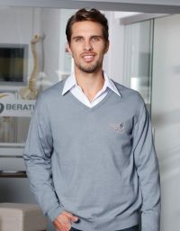 Strickpullover Herren Hellgrau