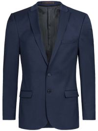 Sakko Herren Slim Fit Dunkelblau