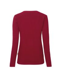 Damen Longsleeve Weinrot