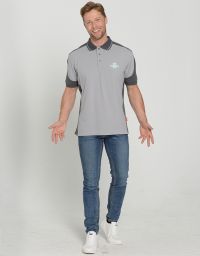 Herren Performance Poloshirt Contrast