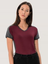 Damen Contrast Performance V-Shirt
