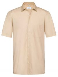 Herrenhemd Kurzarm Beige