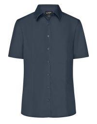 Kurzarm Damenbluse Dunkelgrau