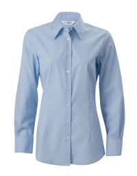 Damen Bluse Langarm Hellblau