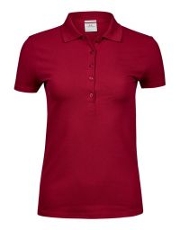 Poloshirt Damen Dunkelrot