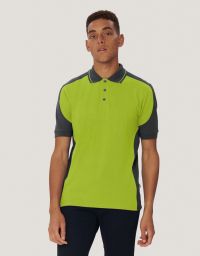 Herren Performance Poloshirt Contrast