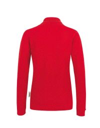 Langarm Poloshirt Damen Rot