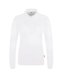 Poloshirt Damen Langarm weiß