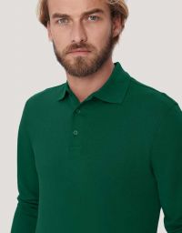 Langarm Poloshirt Herren Grün