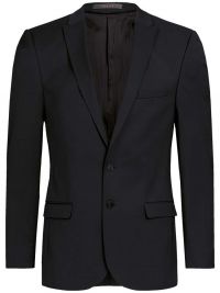 Sakko Herren Slim Fit Schwarz