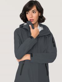 Kapuzenjacke Damen Dunkelgrau