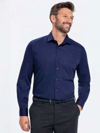 Herrenhemd langarm Dunkelblau