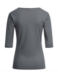 Halbarm Shirt Damen Grau